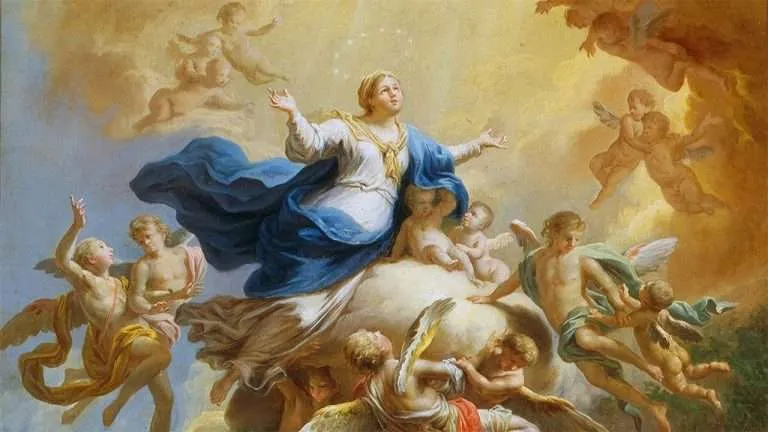 Martin Knoller, Assunzione della Beata Vergine al cielo (particolare), olio su tela, ante 1788 - ca 1788